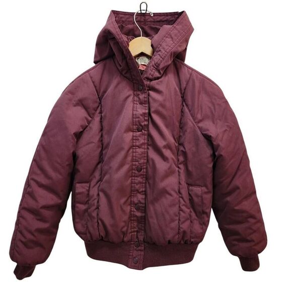 Vintage 1970s Women's Sherpa Lined Hooded Bomber Style Jacket Hong Kong medium - Picture 1 of 10